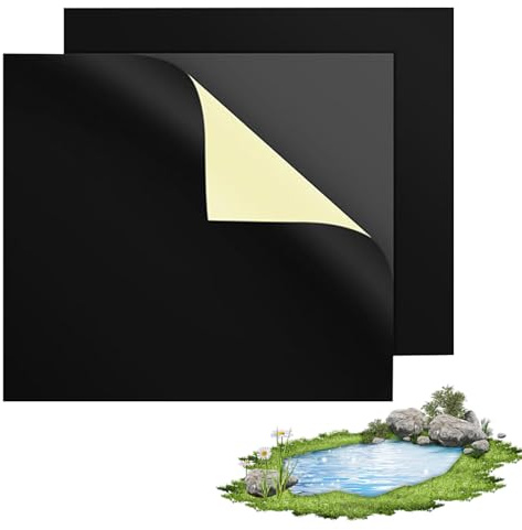 Kit de Reparación para Revestimiento de Estanque, 2 Piezas Pegamento para Lona Estanque | Adhesivo impermeable 20x20 cm para Ducha Plantador Canal Techos Tienda Conducción Tanque