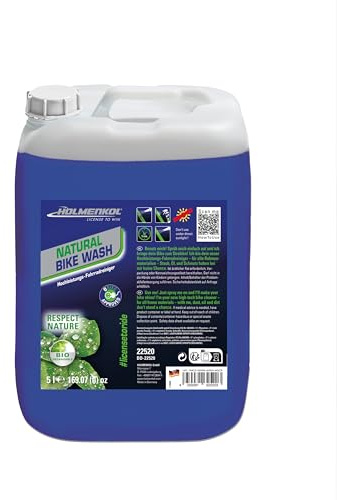 Holmenkol Natural Bike Wash Fahrradreiniger 5L - Biologisch abbaubares Reinigungsmittel für alle Fahrradtypen, Löst kraftvoll und schonend jeden Schmutz von Oberflächen und Rahmenmaterialien