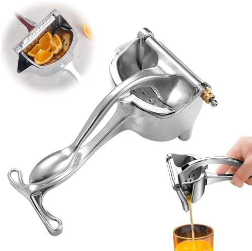 Exprimidor de limón de acero inoxidable, exprimidor manual grande de cítricos y exprimidor de lima, exprimidor de limón de mano resistente, herramienta de cocina