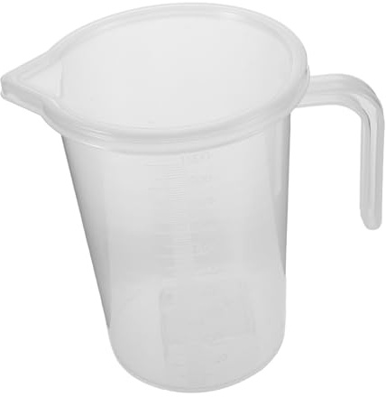 Garneck Taza Medidora De Aceite De Motor Medición Precisa Jarra De Plástico Transparente Con Tapa Dispensador De Aceite Para Mantenimiento De Automóviles