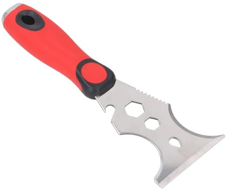 ZASCHMOY 14 Po Outil de Grattoir Polyvalent avec Lame en Acier Inoxydable et Poignée Non Glissée pour le Déploiement du Mastic de Peinture, le Nettoyage des Rouleaux et la Traction des Ongles