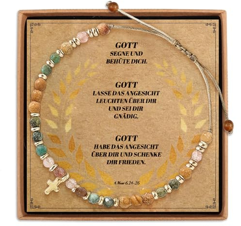 TUZELIYA Geschenke für Frauen, Positive Natursteinarmband Geschenk für Frauen, Geburtstagsgeschenk Weihnachtsgeschenke Muttertagsgeschenk für Freundin, Mama, Oma, Kollegin, Schwester