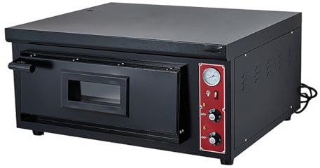 Commercial Electric Pizza Ovens: Single & Double-Layer Food Baking Equipment (black)