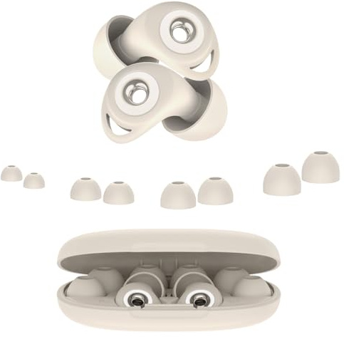 Ear Plugs for Sleep Noise Cancelling, 45dB Noise Reduction, 8 Ear Tips XS, S, M, L, Carrying Case, Ultra Soft Silicone Earplugs for Sleep, Concert, Travel, Study, Work
