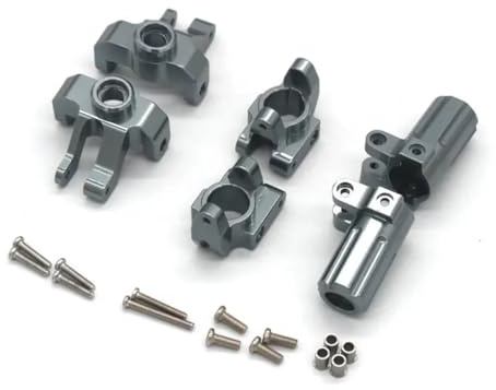RC Cars Models For MN 128 MN86S For Mn128 Steering Cup C For Seat Rear Wheel Three Piece Kit Tracked Vehicles Parts And Accessories Upgrades Replacements(Gray)