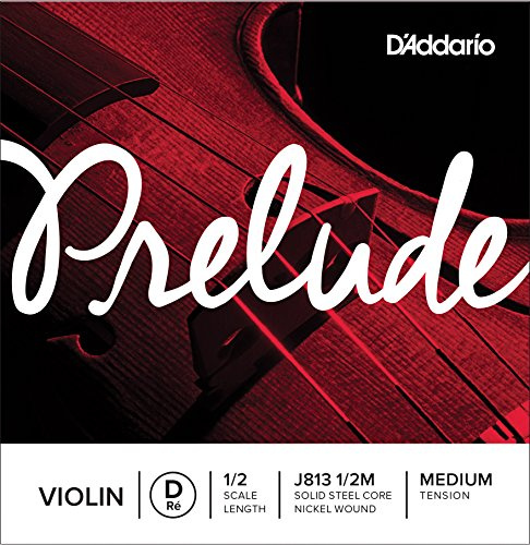 D'Addario Prelude 1/2 Scale Medium Tension Single D String for Violin