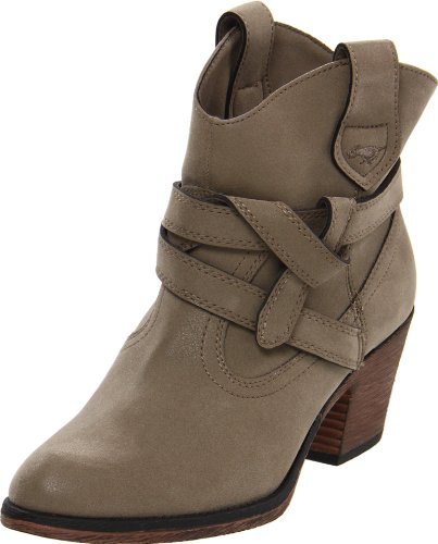 Rocket Dog Women's Sayla Vintage Worn Pu Western Boot, Mushroom, 3.5 UK