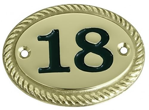 Small Engraved Solid Brass House Number 1-48 only