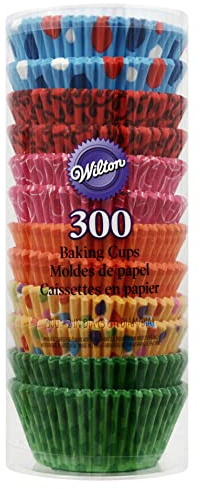 Wilton Pirottini da Forno Assortiti Stagioni conf/300 - Pirottini per Muffin e Cupcake in Carta, Stampini di Carta per Piccoli Cupcake, Muffin e Cioccolatini - pk/300