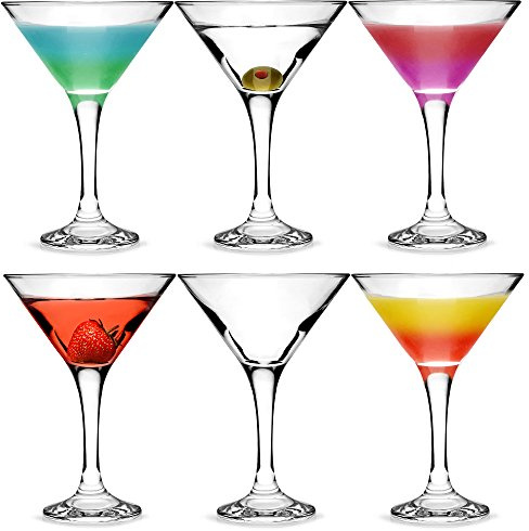 bar@drinkstuff Essence Cocktail Glasses 175ml / 6oz - Case of 24 - Classic V Shaped Martini Glasses for Serving Cocktails