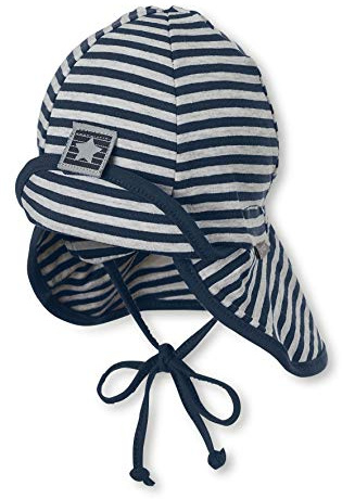 Sterntaler Flapper für Jungen mit Nackenschutz, Sternchen-Klettverschluss und Streifenmotiv