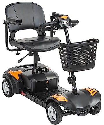 Drive Medical Scout 4-Wheel Compact Travel Power Scooter, Orange