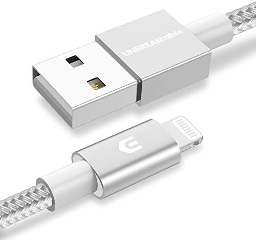 UNBREAKcable iPhone Ladekabel Lightning Kabel 2m MFi Zertifiziert mit Original Apple C89 Terminal und Smart Chip Datenkabel kompatibel mit iPhone, iPad Air, Airpods