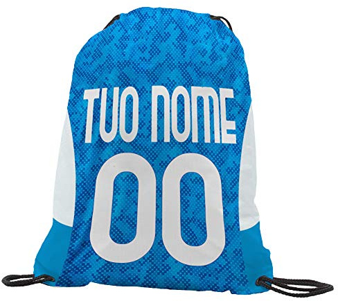 Sacca Ginnastica GYMBACK 2021 sport per tifoso Napoli - sacchetto sportivo calcio Fashion Borsa, Piscina, Zaino,portascarpe Scuola per Ragazze Donne Bambini