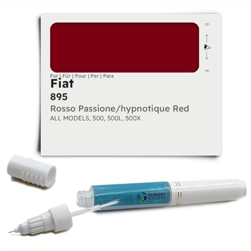 Genuine Colors Lackstift Rosso Passione HYPNOTIQUE RED 895 für FIAT Rot 500 500L 500X