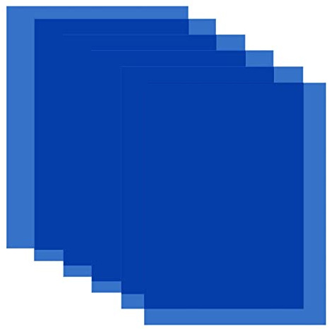 Hengming 6Pcs Lighting Gels Filter Blue CTB Transparent Overlays Film | 40 x 50 cm, Flash Gel Light Color Correction, 800W Red Head Strobe Spotlight Light Photography Photo Studio Reading Craft