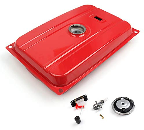 Areyourshop 5 Gallon Generator Fuel Tank with Chrome Gas Cap & Petcock, Universal Fit for EC2500, Fuel Filter & Gauge Included, 18.9L Capacity