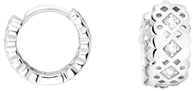 SOFIA MILANI - Damen Ohrringe 925 Silber - mit Zirkonia Steinen - Ornamenten Creole - E1827