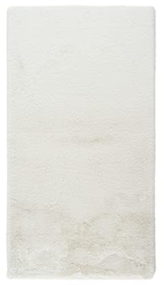 Qiyano Badematte Rutschfester Badvorleger 50 x 90 cm Weiß Badezimmer-Teppich rutschhemmend waschbar weiches Badteppich Duschvorleger für Badewanne Dusche, Farbe: Weiß, 50 x 90 cm