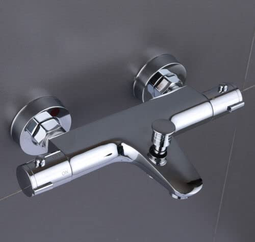 Badewannenarmatur Thermostat 38℃ Wannenarmatur Thermostat für Dusche Bad Chrom, Duschmischbatterie Thermostat