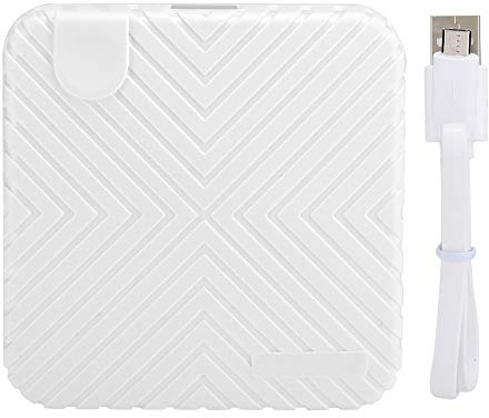 Lazmin112 Drahtloser Tragbarer 58MM Thermodrucker Bluetooths + 203 DPI Foto ABS, Manuelles Reißen des Mobilen Thermodruckers für Taschen Druck (Weiss)