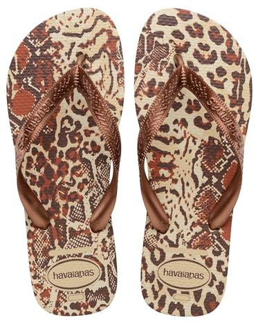 Havaianas - Top Animals, Infradito, Donna Comode, Leggere E Resistenti, Suola Con Stampa Animale, Cinghie Larghe, Suola Flessibile