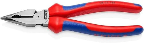 KNIPEX Pinza universale con testa a punta in confezione Self-service con manici comfort 185 mm, 08 22 185 SB