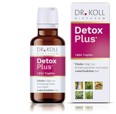 Detox Plus Tropfen von Dr. Koll Biopharm, 50 ml | Nahrungsergänzungsmittel für die Leberunterstützung