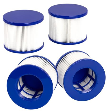 Benfosh Juego de 4 Cartuchos de Filtro de SPA de Rosca Infinite,Filtro Clever SPA de 75 x 100 mm, para gymax SPA Cartuchos de Filtro, Cartuchos de Filtro para SPA Hinchable