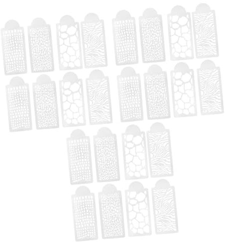 EXCEART 6 Sätze Kuchen-spitzen-form Kuhmusterschablone Druckschablonen Kuhdruckdekor Scrapbook-verzierungen Tierische Vorlagen Camo-schablonen Hohl Hochzeit Umweltschutz Haustier Weiß