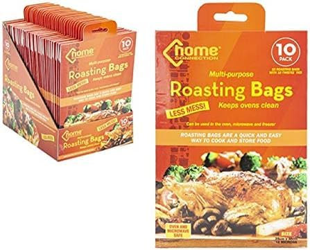 Multi-Purpose Oven Roasting Bags with Twist Ties Turkey Chicken Meat Cooking Bags 25cm x 38cm Oven & Microwave Safe Juicy Roasts Turkey Roasting Bags (Pack of 50)