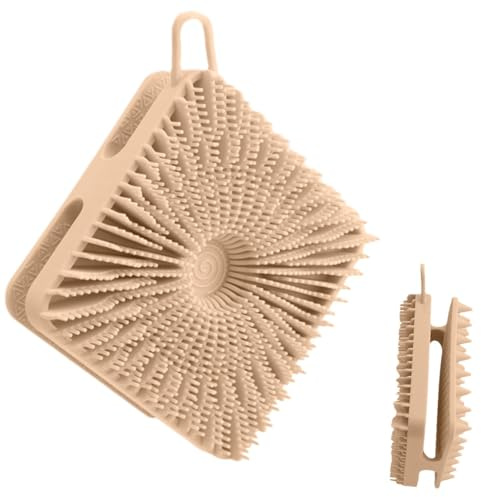 Silikondusche, Silikonkörperbürste Silikon doppelseitiger Körperschrubben | 2-in-1-Kopfhaut-Massagegerät Shampoo Pinsel, Peeling loofah, weiche Borsten für Kinder Frauen Männer