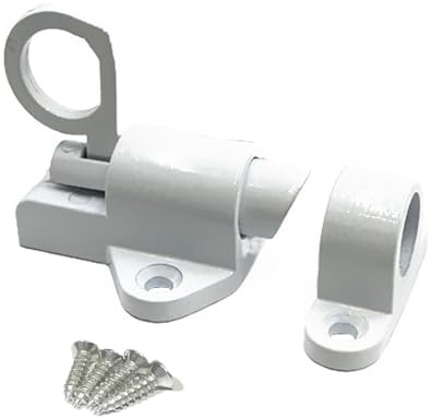 Verrou de porte automatique, serrure de porte à ressort | Verrou de porte en aluminium, anneau de traction de sécurité, verrou de porte à ressort, serrure automatique pour cage pour chien pour animaux