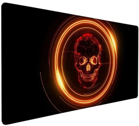 Schwarz Mousepad XXL 900 x 400 x 3 mm, Groß Gaming Mauspad Abstrakt Muster, Schreibtischunterlage rutschfeste Gummibasis, Wasserfest Mouse Pad Vernähte Kanten, Büro Deko, Geschenke für Frauen Z-778