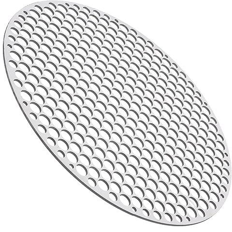 Alipis Rundes Grillgitter Aus Edelstahl 20cm Grillnetz Mit Ölablauf Geeignet Für Outdoor Bbq Und Grillgerichte