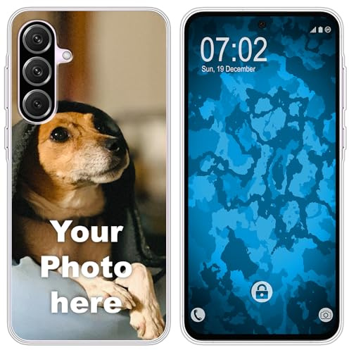 PhoneNatic personalisierte Handyhülle für Samsung Galaxy A56 Custom Case transparent zum selbst gestalten mit eigenem Foto Bild Text individuell