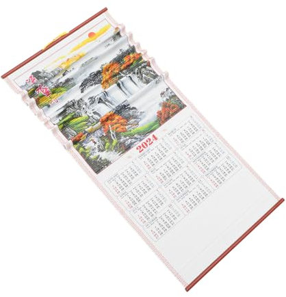 STOBOK Wandkalender Landschaft Monatskalender für Wand Kleiner Wandkalender Stabiler Kalender Zimmerkalender Haushaltskalender Terminkalender für Zuhause