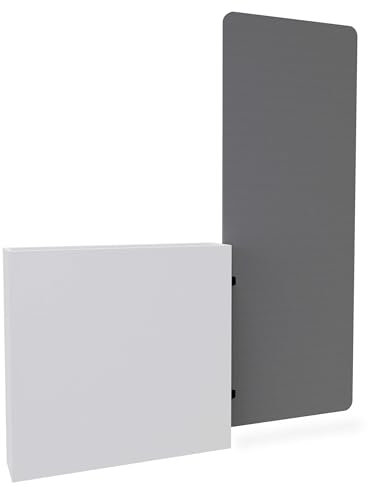 Eigentlich Raumteiler Set Grau, Erweiterungselement Weiß/Schwarz
