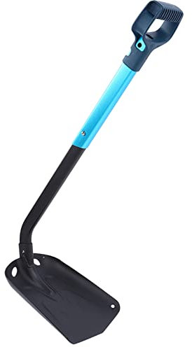 Dilwe Aluminum Snow Shovel for Car, Portable Multifunction Long Handle Folding Snow Mud Shovel for Vehicle, Snowmobiles, Camping, Skiing, Backcountry