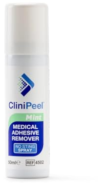 CliniPeel Medical Adhesive Remover Spray, Mint Fragrance, Sensitive Skin | Alcohol-Free Silicone Formula, Quick-Drying with No Residue. For Dressings and Medical or Intimate Appliances.
