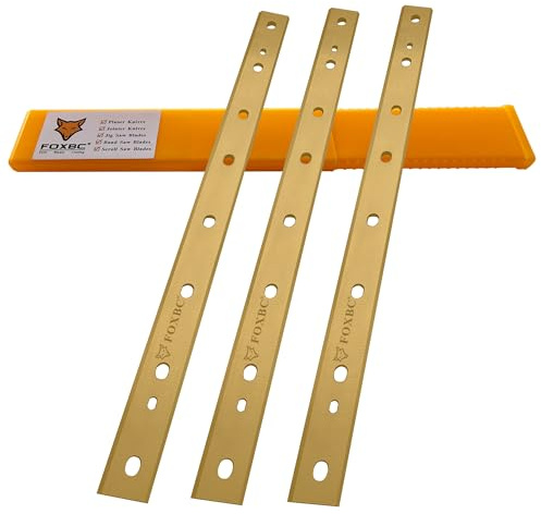 FOXBC 12-1/2 Inch Titanium Planer Blades Replacement for DeWalt DW734 Planer, Replace DW7342 - Set of 3