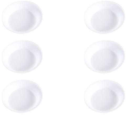 Aoktorkit 6 sottovasi rotondi per piante, 7 cm, in plastica, per vasi da fiori, per interni ed esterni, colore bianco