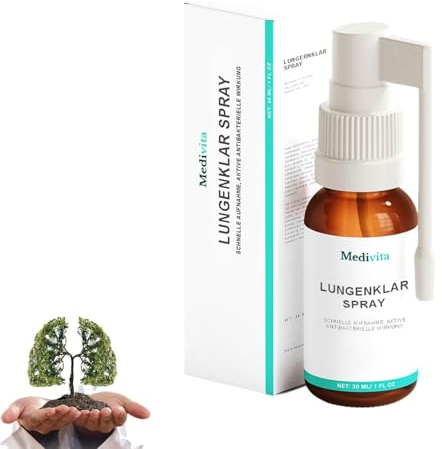 Lungenklar Spray, Lungenspray, Natürlich Lungen- und Atemwege Reinigungsspray,Natürlich Lungenreinigung Spray,Professional Lungenreinigungs Sprays (1PCS)