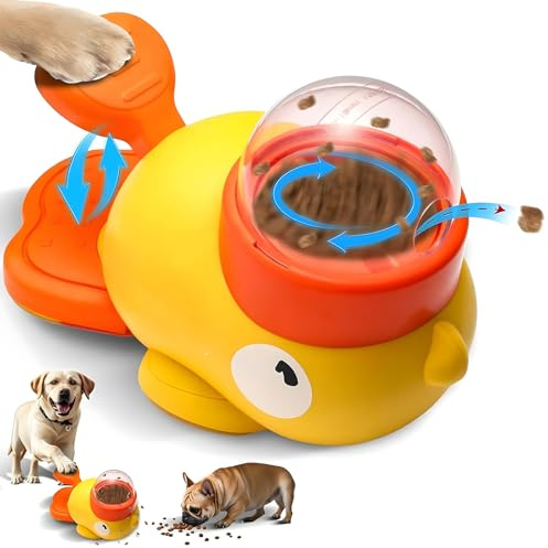 YALiya Dog Treat Dispenser Toy Interactive, Alimentador Lento para Perros con Forma de Pato, Duck Dog Treat Dispenser, Juguete de Alimentación Lenta para Perros para Enriquecer y Entretener