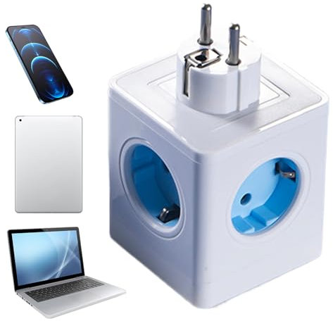Adaptador de Enchufe Eléctrico - Toma de Corriente para Cargar,Adaptador Portátil USB con Protección contra Sobretensiones para Viajeros