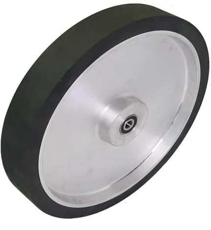 1 unidad de banda de lijadora con rueda de contacto de goma lisa de 200/250/300/350 mm x 50 mm. Repuestos de bandas de lijado.(200x50mm 8x2 Inch,6202 installed 12.7)