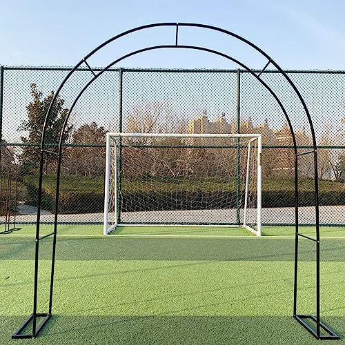 Arche de jardin en métal noir - Treillage en fer forgé pour plantes grimpantes - Arche décorative d'extérieur pour mariage, pergola, patio, support de plantes durable pour l'intérieur et l'extérieur