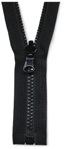 AMANTE NSF - Zip Double Face, Cerniera con Cursore Reversibile, Catena in Plastica #6, Disponibile in Vari Colori (Nero, 70)