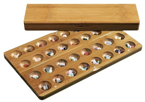 Philos 3256 - Hus, Steinchenspiel, Bambus, inklusive Spielsteine