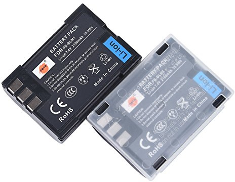 DSTE 2-Pieza Repuesto Batería para Olympus BLM-1 C-5060 C-7070 C-8080 E-1 E-3 E-30 E-520 EVOLT E-300 EVOLT E-330 EVOLT E-500 EVOLT E-510